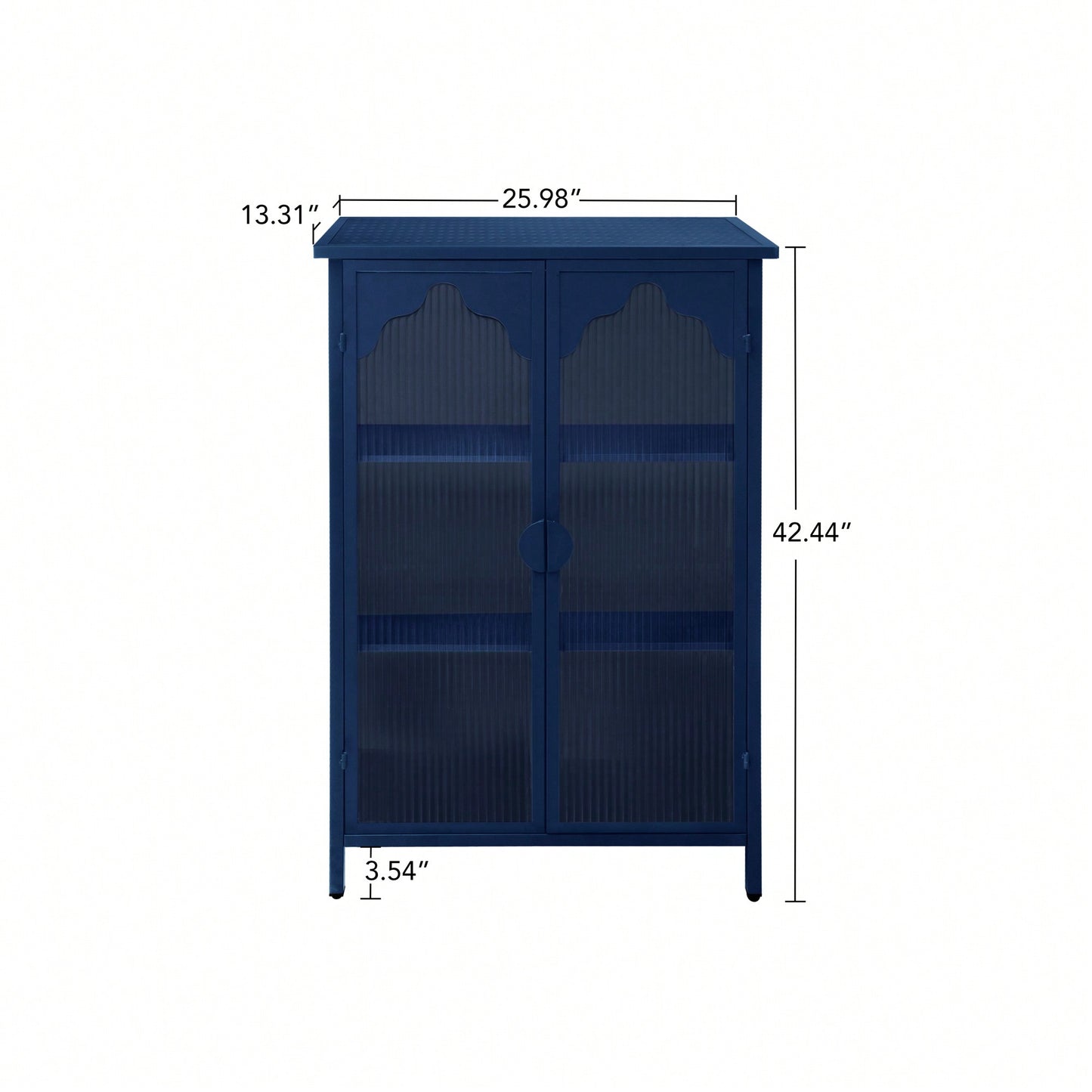 Versatile 2-Door Metal Storage Cabinet with Glass Doors for Dining Room Living Room or Bedroom