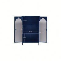 Versatile 2-Door Metal Storage Cabinet with Glass Doors for Dining Room Living Room or Bedroom