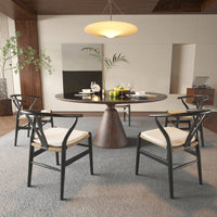 Solid Wood Weave Dining Chairs - Set Of 2 Armchairs For Stylish Dining Room Decor, Fully Assembled