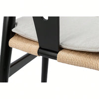 Solid Wood Weave Dining Chairs - Set Of 2 Armchairs For Stylish Dining Room Decor, Fully Assembled