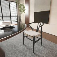 Solid Wood Weave Dining Chairs - Set Of 2 Armchairs For Stylish Dining Room Decor, Fully Assembled