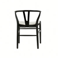 Solid Wood Weave Dining Chairs - Set Of 2 Armchairs For Stylish Dining Room Decor, Fully Assembled