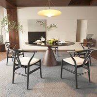 Solid Wood Weave Dining Chairs - Set Of 2 Armchairs For Stylish Dining Room Decor, Fully Assembled