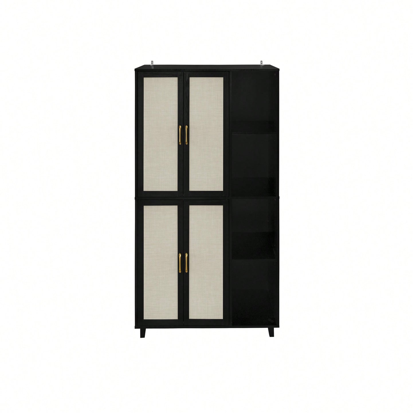 Versatile 4-Door Storage Cabinet With 4 Adjustable Shelves For Organized Spaces