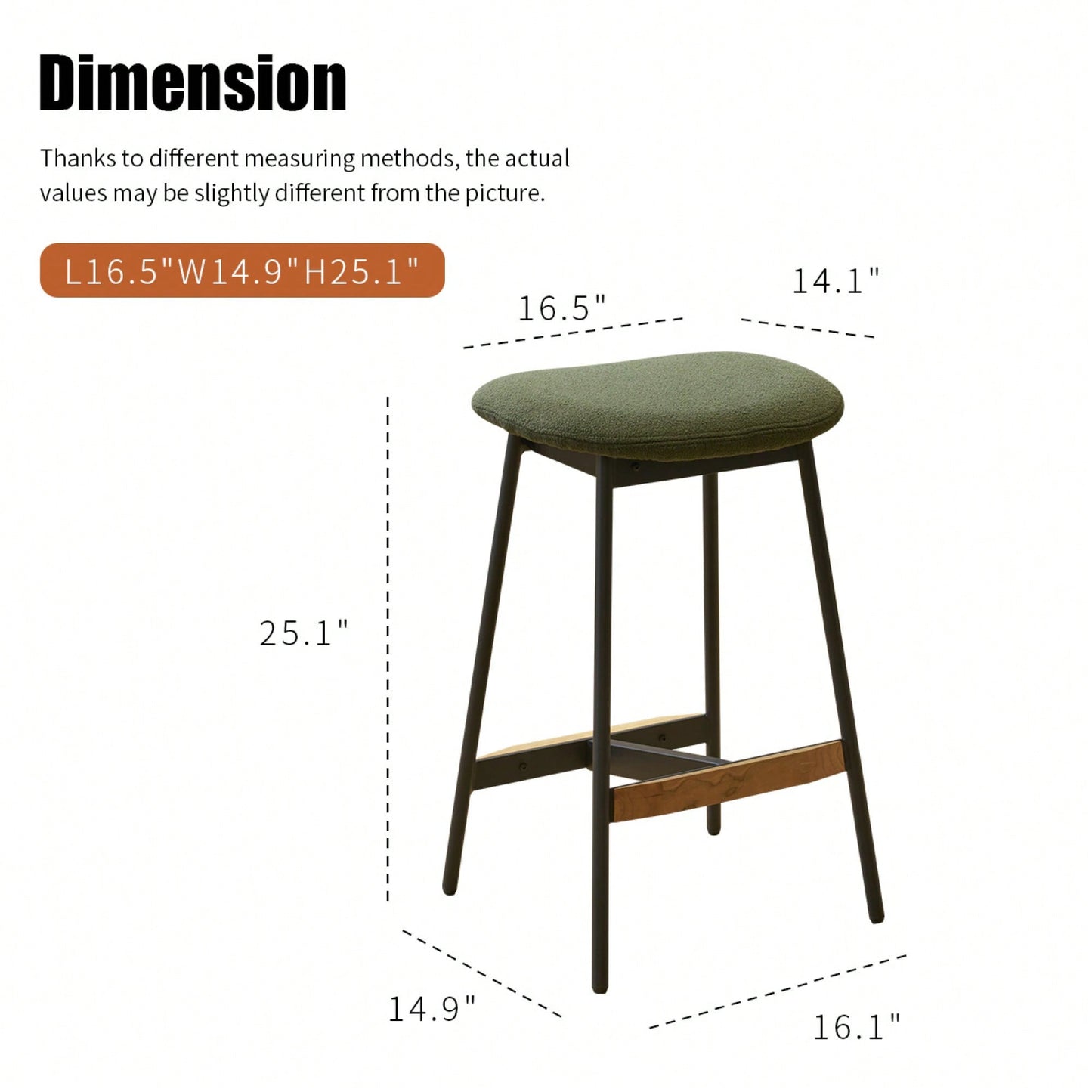 Stylish Set Of 2 Comfortable Bar Stools For Kitchen - Soft Upholstered Backless Design For Counter And Bar Height Dining