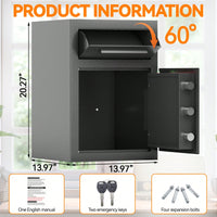 Secure Carbon Steel Digital Depository Safe With Electronic Code Lock And Deposit Slot For Home, Office, Restaurant, And Hotel Use
