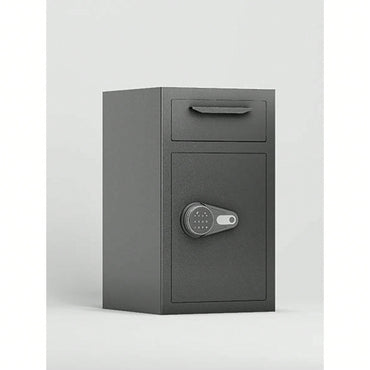 Secure Drop Safe With Digital Lock And Anti-Fishing Feature - Silent Deposit Box For Cash Slips And Business Expenses At Home Or Office