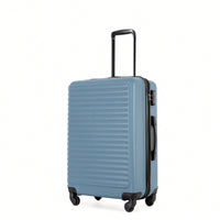 Lightweight 3-Piece ABS Luggage Set - Stylish Black Suitcases With Spinner Wheels, TSA Lock, And Hooks (20 / 24" / 28")"