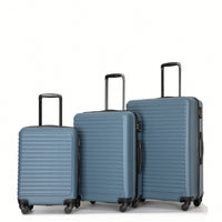Lightweight 3-Piece ABS Luggage Set - Stylish Black Suitcases With Spinner Wheels, TSA Lock, And Hooks (20 / 24" / 28")"