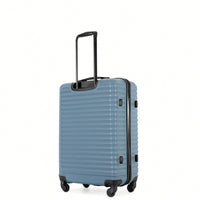 Lightweight 3-Piece ABS Luggage Set - Stylish Black Suitcases With Spinner Wheels, TSA Lock, And Hooks (20 / 24" / 28")"