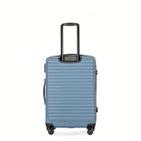 Lightweight 3-Piece ABS Luggage Set - Stylish Black Suitcases With Spinner Wheels, TSA Lock, And Hooks (20 / 24" / 28")"