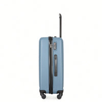 Lightweight 3-Piece ABS Luggage Set - Stylish Black Suitcases With Spinner Wheels, TSA Lock, And Hooks (20 / 24" / 28")"