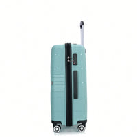 Light Green 3-Piece Hardshell Luggage Set With Double Spinner Wheels, TSA Lock, Lightweight & Durable (20/24"/28")"