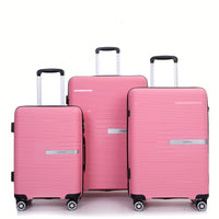 Light Green 3-Piece Hardshell Luggage Set With Double Spinner Wheels, TSA Lock, Lightweight & Durable (20/24"/28")"