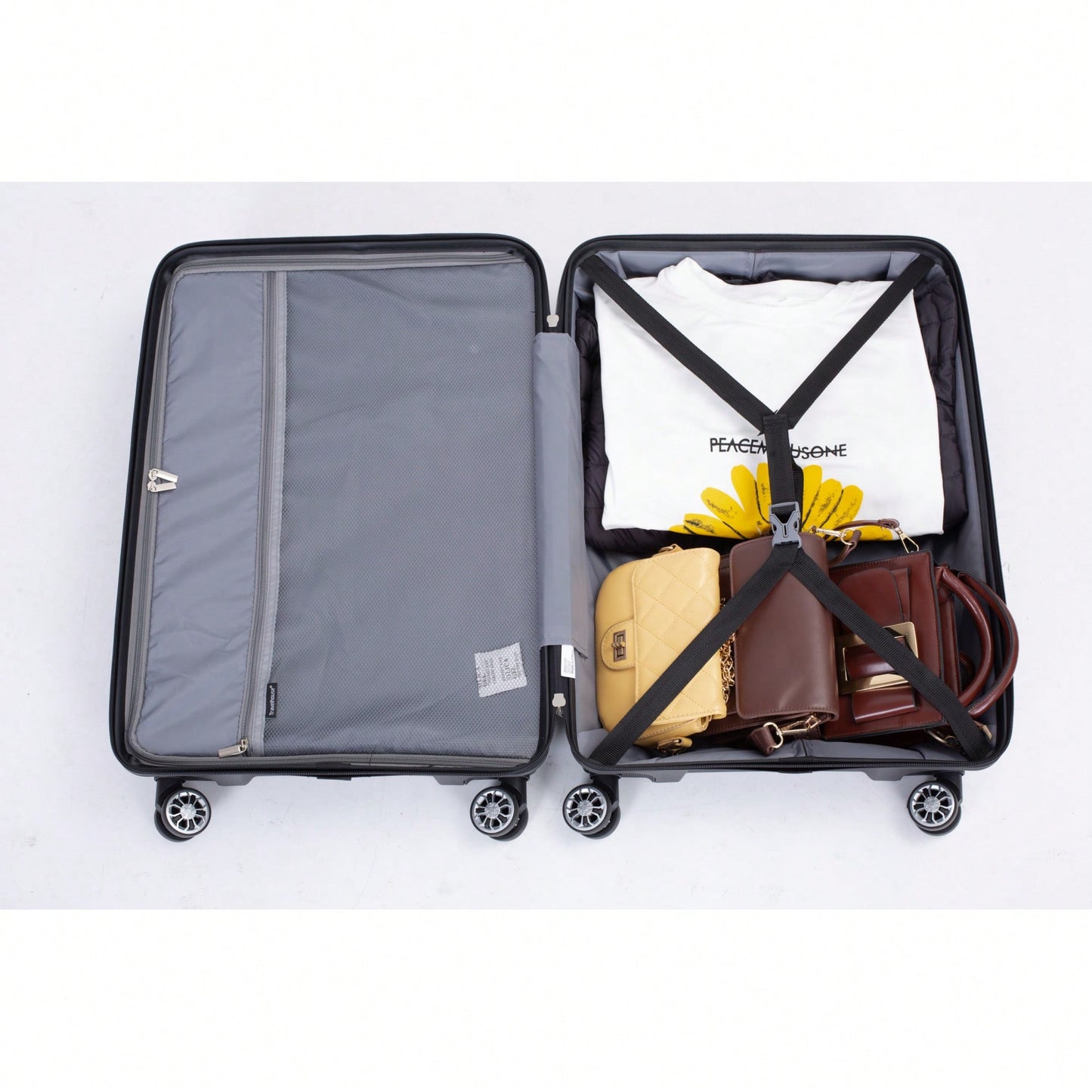Light Green 3-Piece Hardshell Luggage Set With Double Spinner Wheels, TSA Lock, Lightweight & Durable (20/24"/28")"