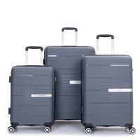 Light Green 3-Piece Hardshell Luggage Set With Double Spinner Wheels, TSA Lock, Lightweight & Durable (20/24"/28")"
