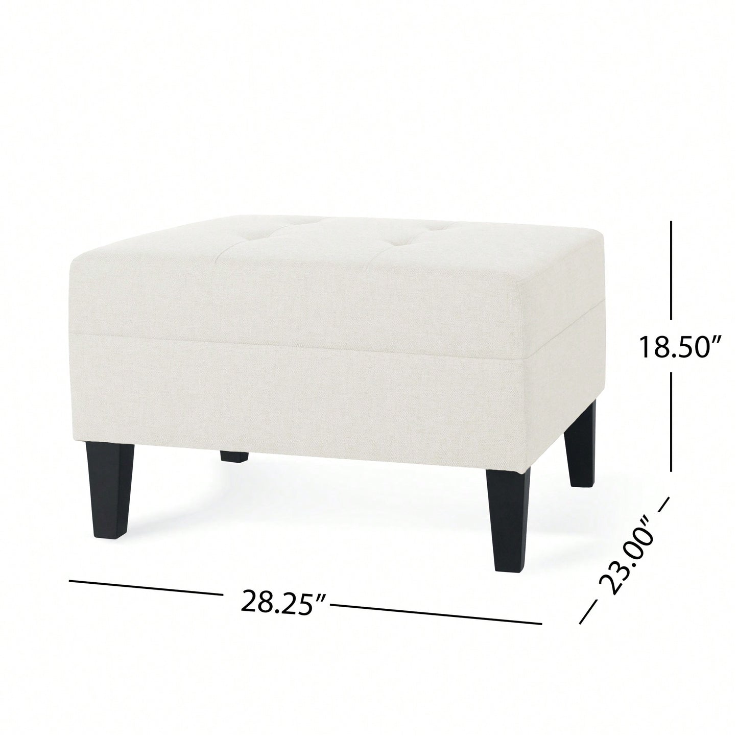 Elegant Upholstered Ottoman For Living Room, Bedroom, Or Entryway - Versatile Storage And Stylish Seating Solution