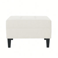 Elegant Upholstered Ottoman For Living Room, Bedroom, Or Entryway - Versatile Storage And Stylish Seating Solution