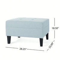 Elegant Upholstered Ottoman For Living Room, Bedroom, Or Entryway - Versatile Storage And Stylish Seating Solution