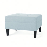 Elegant Upholstered Ottoman For Living Room, Bedroom, Or Entryway - Versatile Storage And Stylish Seating Solution