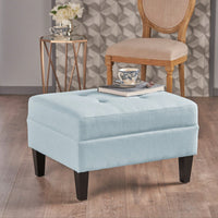 Elegant Upholstered Ottoman For Living Room, Bedroom, Or Entryway - Versatile Storage And Stylish Seating Solution