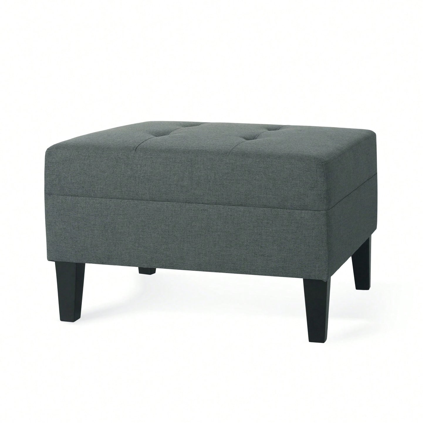 Elegant Upholstered Ottoman For Living Room, Bedroom, Or Entryway - Versatile Storage And Stylish Seating Solution