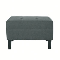 Elegant Upholstered Ottoman For Living Room, Bedroom, Or Entryway - Versatile Storage And Stylish Seating Solution