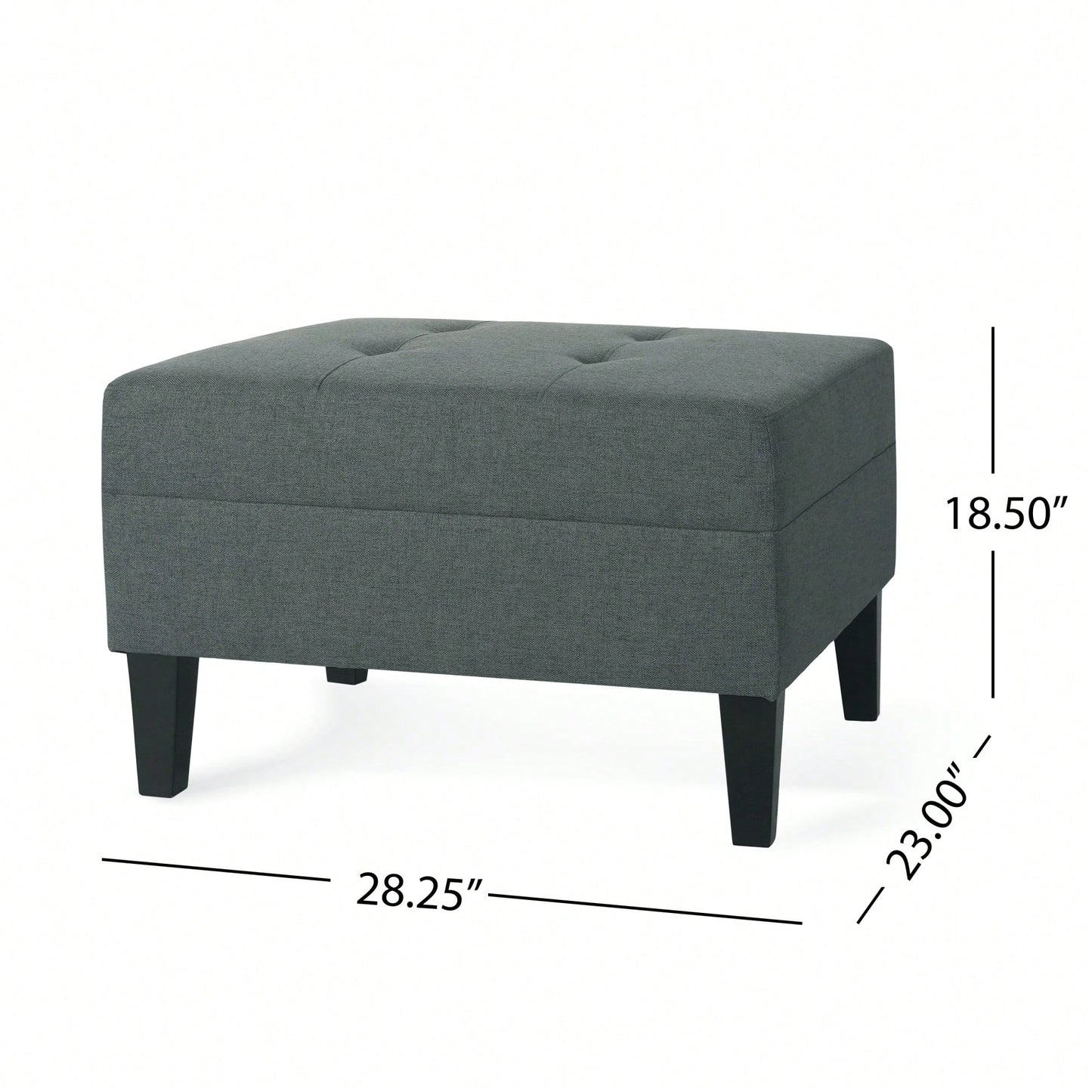 Elegant Upholstered Ottoman For Living Room, Bedroom, Or Entryway - Versatile Storage And Stylish Seating Solution