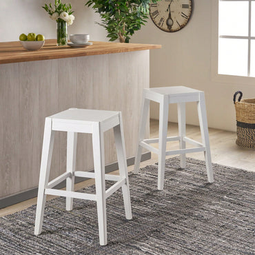 Modern Counter Stool Set Of 2 - Stylish Height Adjustable Seats For Kitchen Or Bar