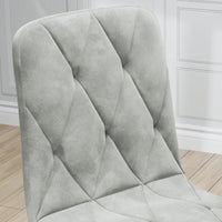 Modern Set Of 4 Upholstered Kitchen Dining Chairs With Durable Metal Legs And Comfortable PU Cushion Seat