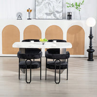 Stylish Chenille Fabric Upholstered Barrel Accent Chairs For Living Room – Set Of 2 Beige Kitchen Armchairs