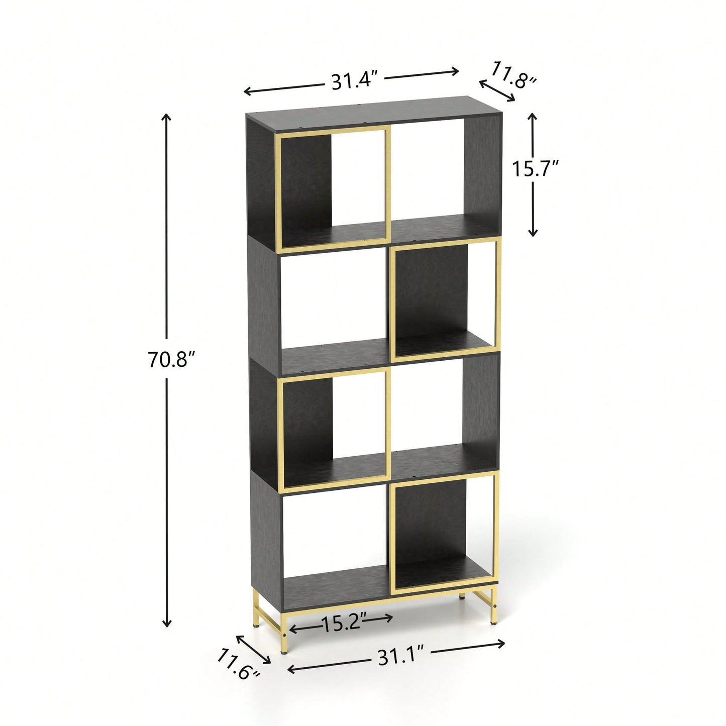 4-Tier Corner Storage Shelves - Versatile Bookcase For Small Space Living Room Organization