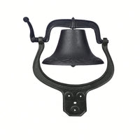 Large Cast Iron Dinner Bell - Rustic Door Bell For Home And Garden Decor