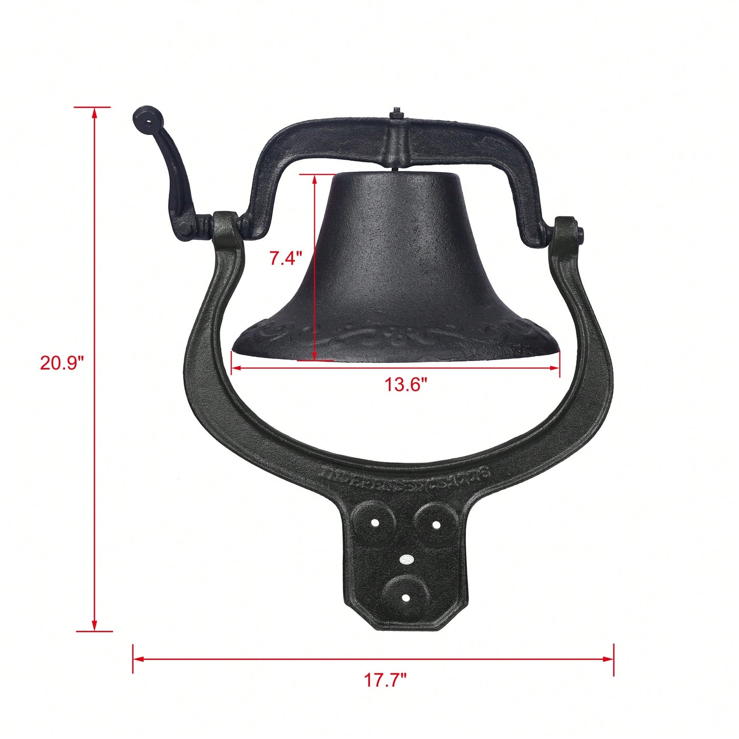 Large Cast Iron Dinner Bell - Rustic Door Bell For Home And Garden Decor