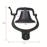Large Cast Iron Dinner Bell - Rustic Door Bell For Home And Garden Decor