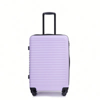 Lightweight 3-Piece ABS Luggage Set With Spinner Wheels And TSA Lock - Lavender Purple Travel Case (20/24/28)