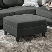 Elegant Plush Ottoman With Multifunctional Storage And Stylish Design