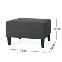 Elegant Plush Ottoman With Multifunctional Storage And Stylish Design