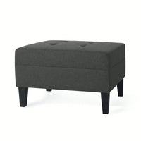 Elegant Plush Ottoman With Multifunctional Storage And Stylish Design