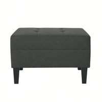 Elegant Plush Ottoman With Multifunctional Storage And Stylish Design