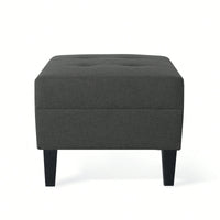 Elegant Plush Ottoman With Multifunctional Storage And Stylish Design