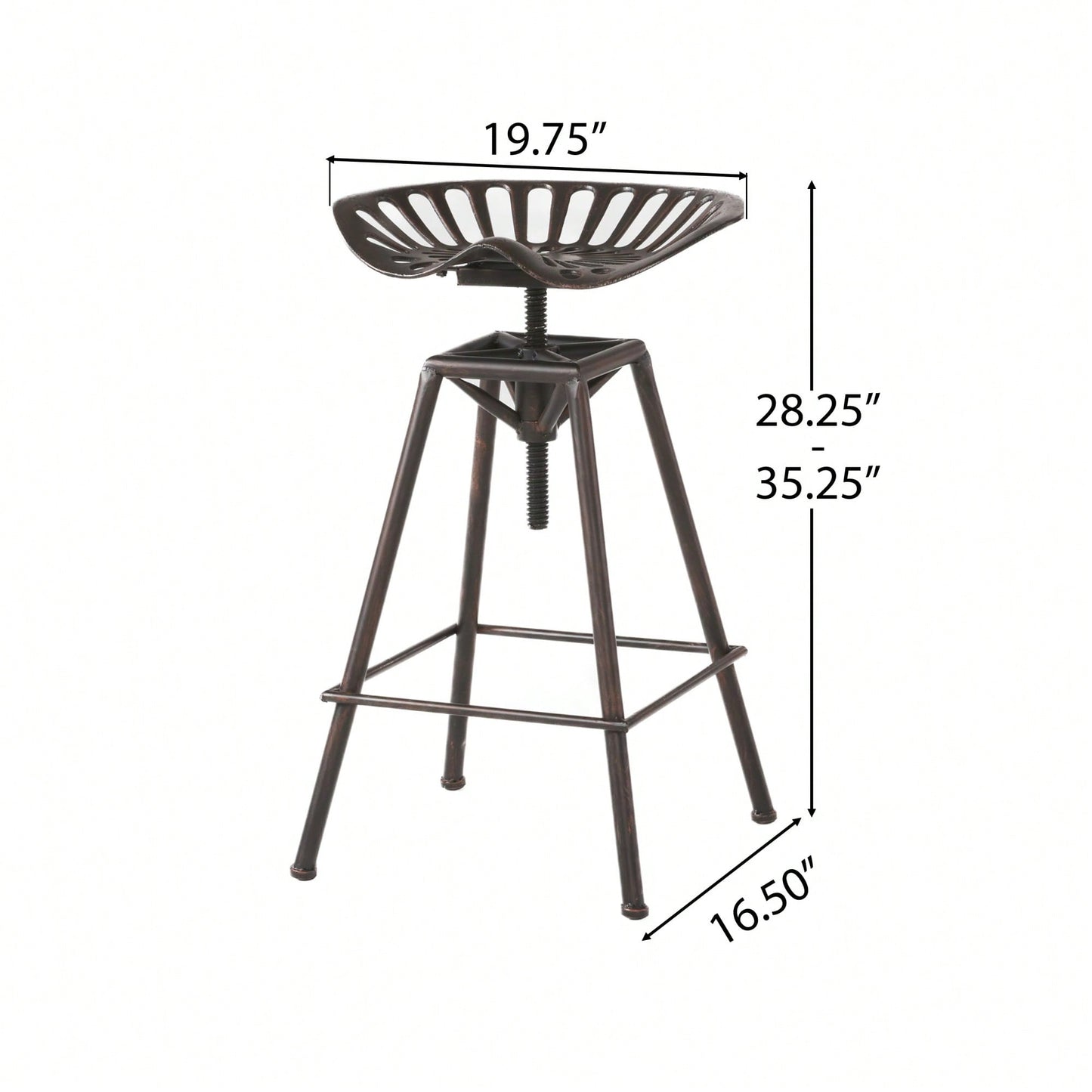 Rustic Farmhouse Barstool With Backrest For Kitchen And Dining Room Settings