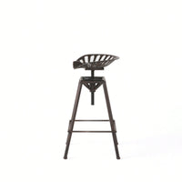 Rustic Farmhouse Barstool With Backrest For Kitchen And Dining Room Settings