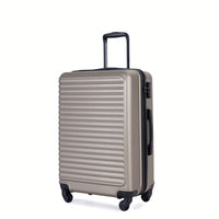 Stylish 3-Piece Lightweight Luggage Set With Spinner Wheels, Two Hooks & TSA Lock - Pink Suits For Travel (20/24/28)