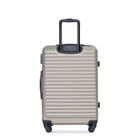 Stylish 3-Piece Lightweight Luggage Set With Spinner Wheels, Two Hooks & TSA Lock - Pink Suits For Travel (20/24/28)