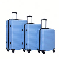 Stylish 3-Piece Lightweight Luggage Set With Spinner Wheels, Two Hooks & TSA Lock - Pink Suits For Travel (20/24/28)