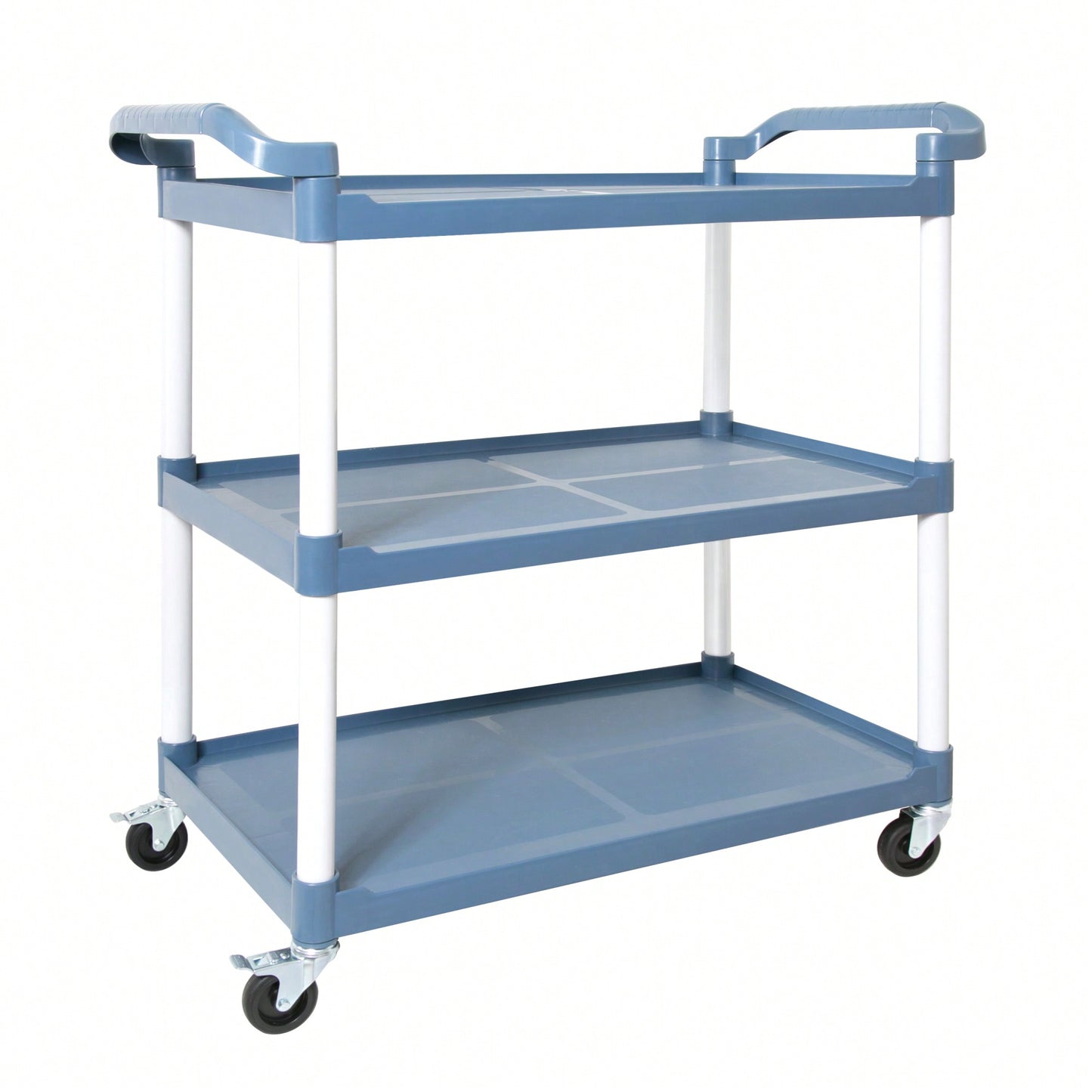 Heavy-Duty 3-Tier Rolling Utility Cart 350lbs Capacity for Home Office Restaurant Warehouse 40.9L x 19.6W x 41.3H