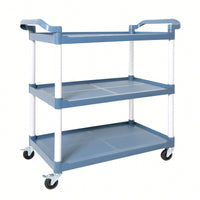 Heavy-Duty 3-Tier Rolling Utility Cart 350lbs Capacity for Home Office Restaurant Warehouse 40.9L x 19.6W x 41.3H