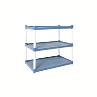 Heavy-Duty 3-Tier Rolling Utility Cart 350lbs Capacity for Home Office Restaurant Warehouse 40.9L x 19.6W x 41.3H