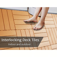 Durable Weather-Resistant Composite Deck Tiles 35-Piece Set for Indoor Outdoor Use Light Coffee 12x12 Inch Perfect for Patios and Balconies